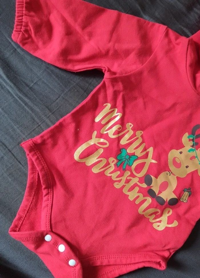 Body 0-3 mois mixte Noël - photo numéro 4