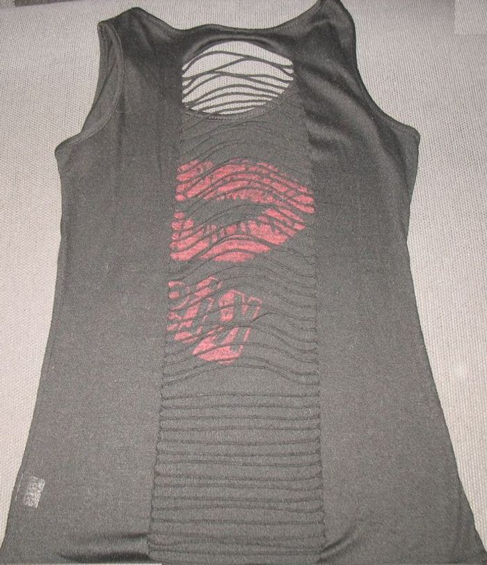 DÉBARDEUR NOIR "AUFY" - TAILLE S / M - n°04 - photo numéro 2