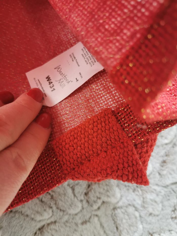 Petit sac cabas rouge en toile de jute Westford Mill - photo numéro 2