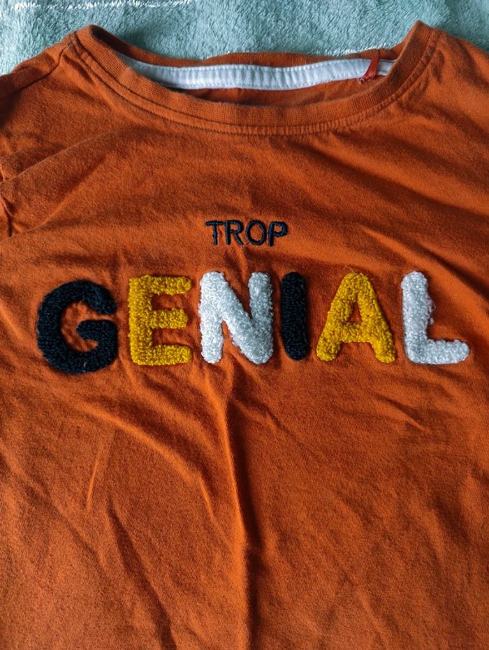 Tee shirt manche longue trop génial - photo numéro 2