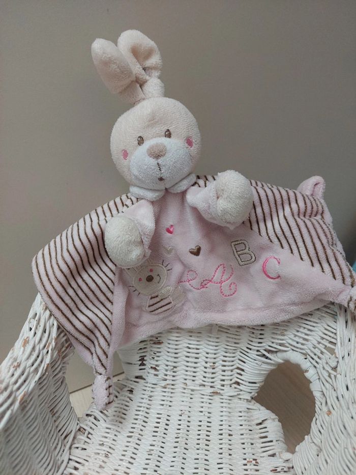 Nicotoy kiabi - doudou plat lapin A B C