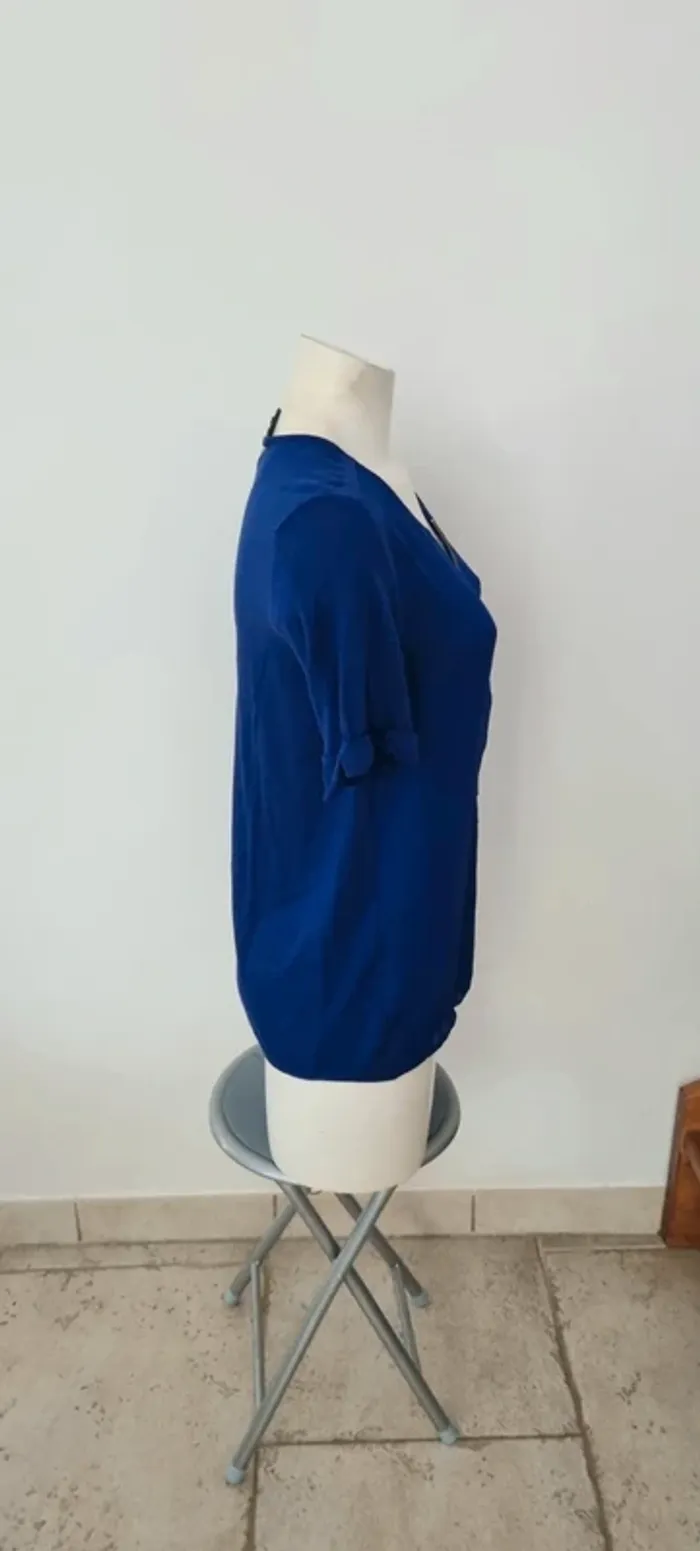 Tee-shirt bleu électrique 38 the kooples sport - photo numéro 4