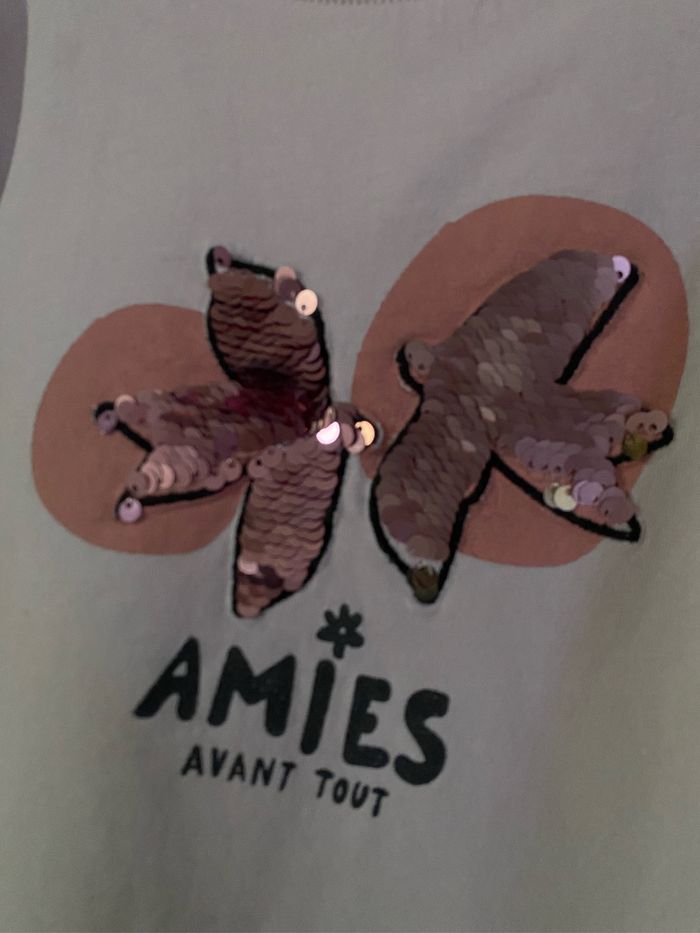 T-shirt rose oiseaux sequins 5 ans Tape à l’œil - photo numéro 2