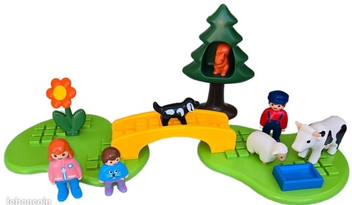 123 playmobil 6788 Famille avec Animaux Prairie complet