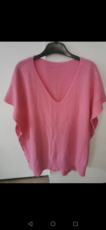 Pull sans manche bouton