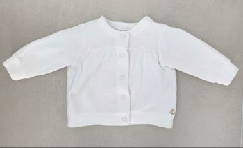 Veste petit bateau gilet petit bateau cardigan petit bateau blanc 6 mois en éponge parfait état
