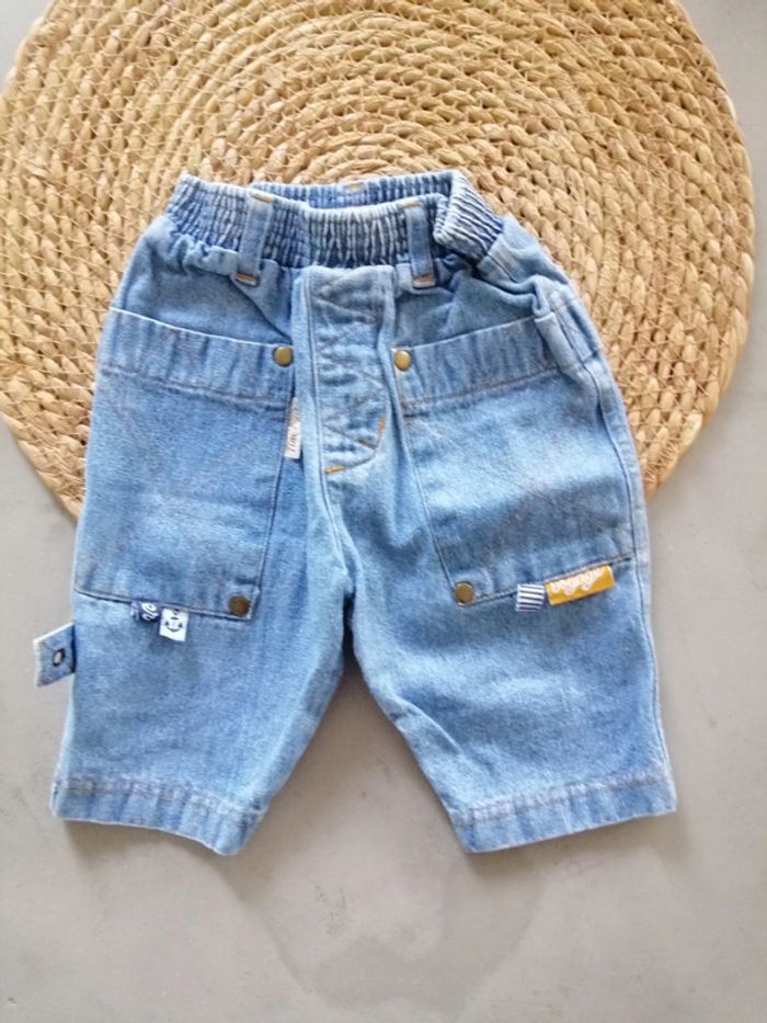 Jean ample coton, garçon, taille 3 mois, Tim Pouce.