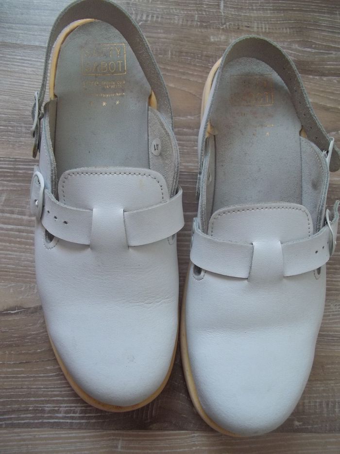Sabot de sécurité en cuir blanc 41 - photo numéro 3