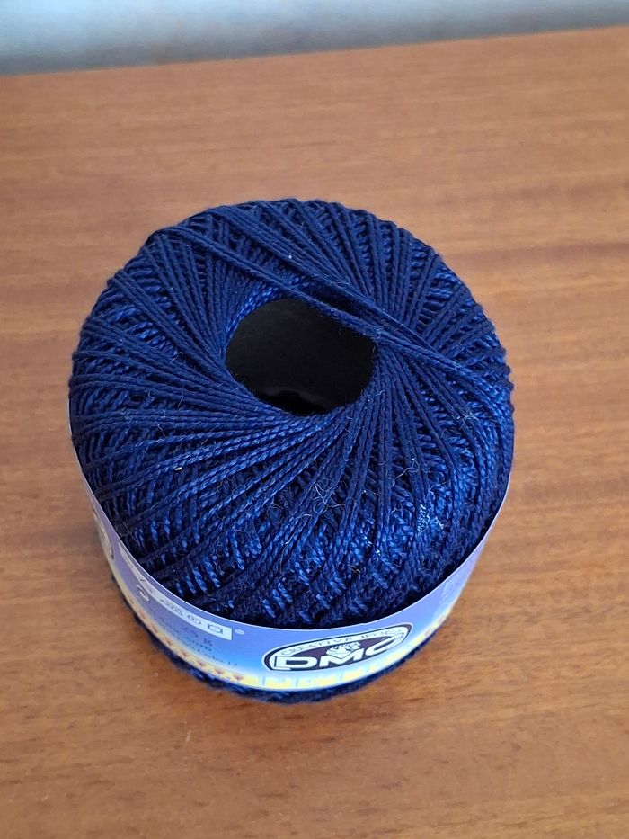 Pelote de fil pour crochet, bleu marine - photo numéro 6