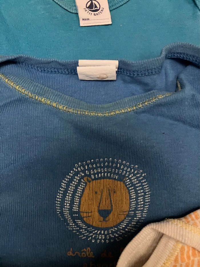 Lot de 4 bodies manches courtes 9 et 12mois - photo numéro 5