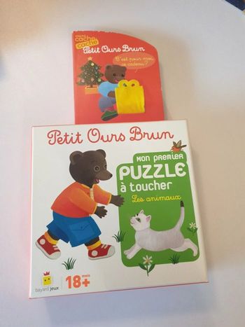 Petit ours brun - Puzzle et Petit livre