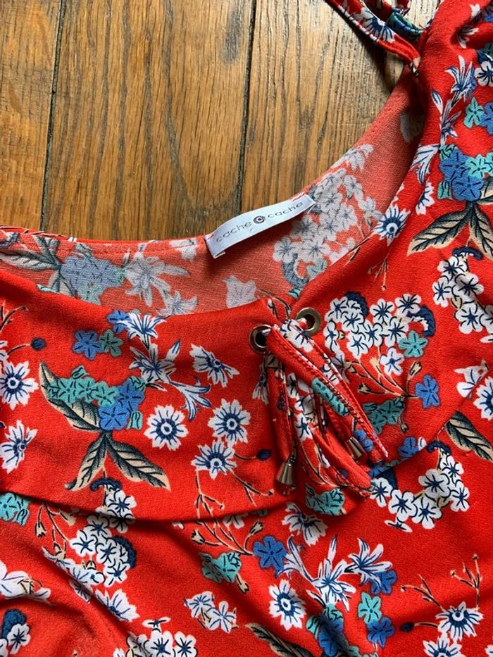 Blouse rouge cache cache taille 36 s - photo numéro 4