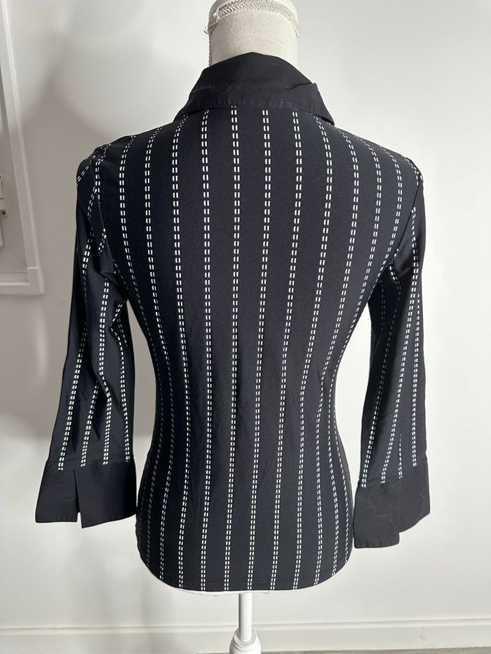 Chemisier noir et blanc Anne Fontaine T2 38 M - photo numéro 7