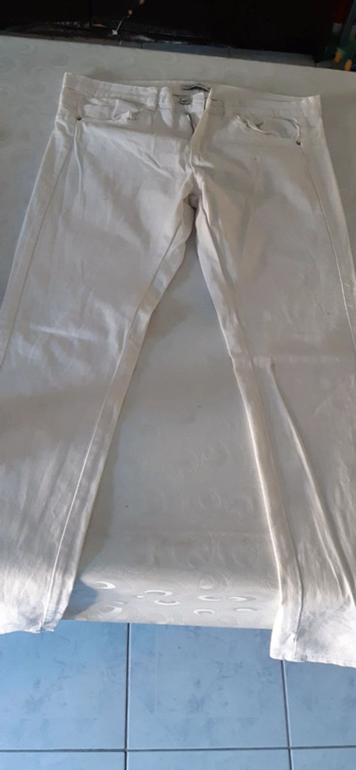 Pantalon écru/ crème taille 40 - photo numéro 4