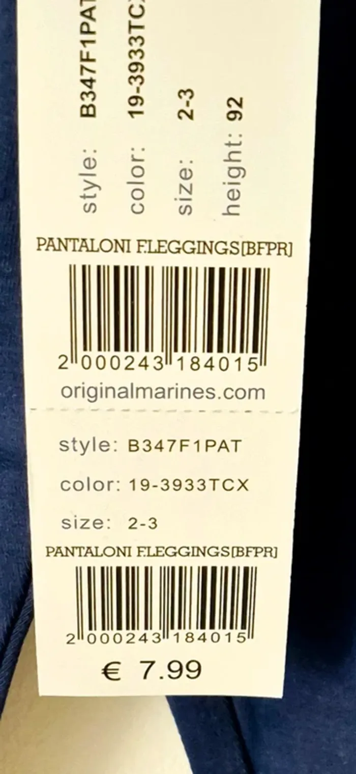 Leggings Original Marines 2 ans Fille - photo numéro 2