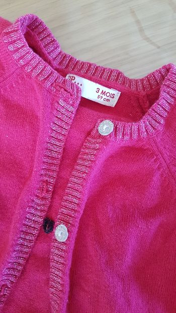 Gilet rose DPAM 3 mois