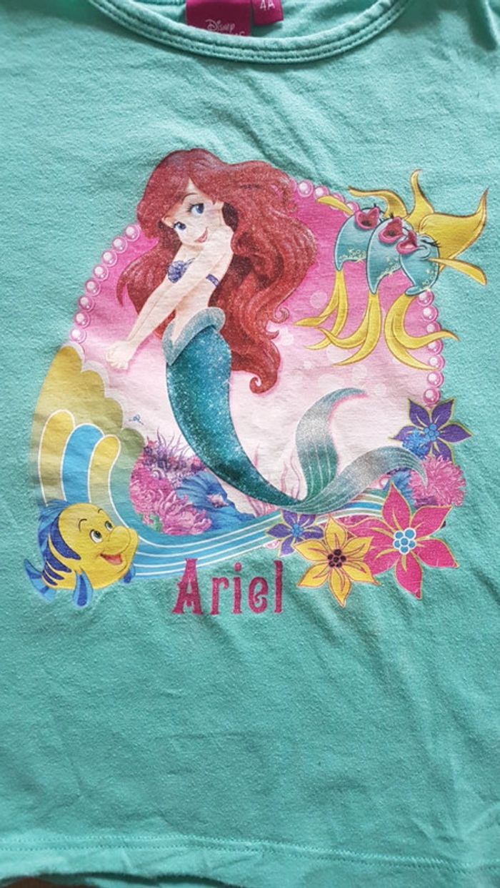 T shirt Disney princesses Ariel 4 ans - photo numéro 2