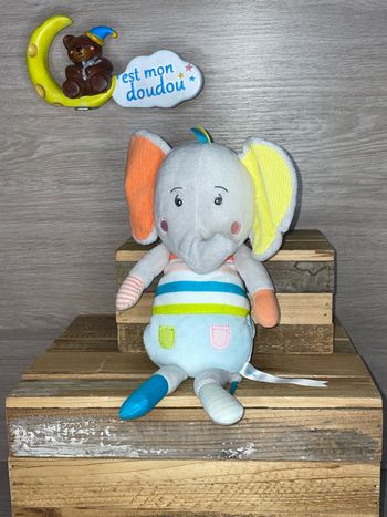 BBC15 doudou éléphant 🐘 bébé confort
