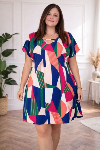 Robe kaléidoscope multicolore Femme taille 54 marque Boohoo 💍 