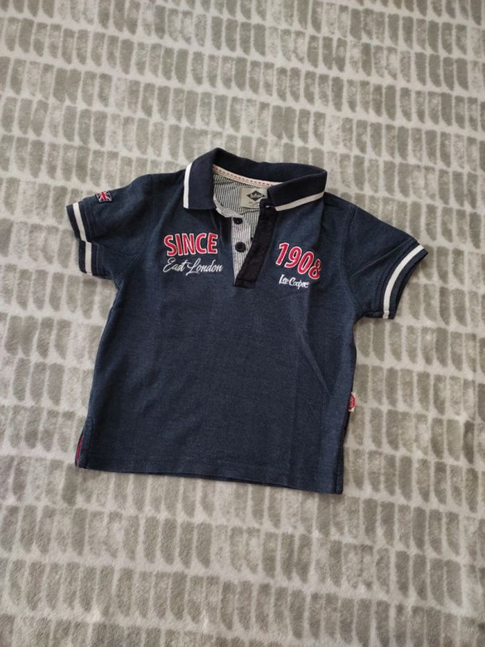 Polo tee-shirt manches courtes marine Lee Cooper taille 4 ans - photo numéro 1