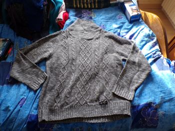 Pull gris chiné taille XL