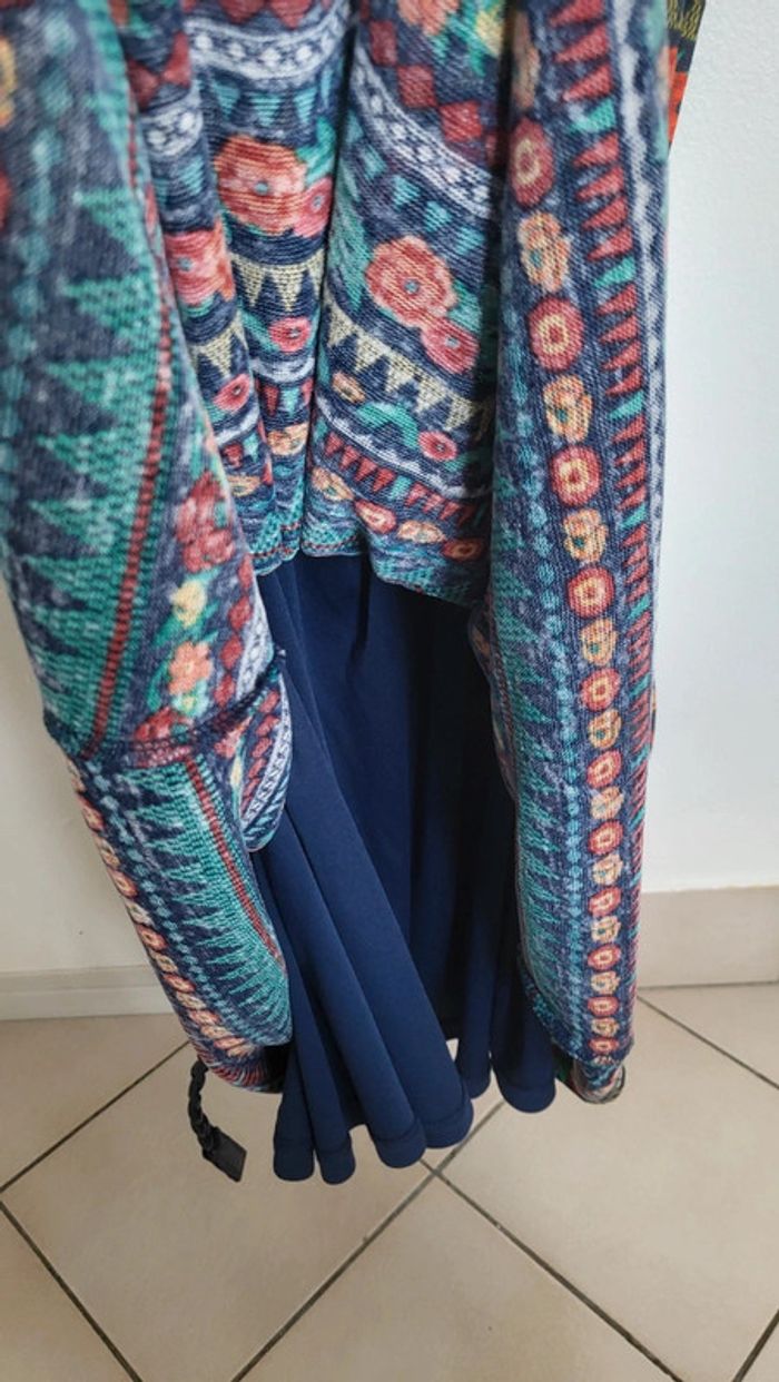 Robe bleu a motifs taille M - photo numéro 4