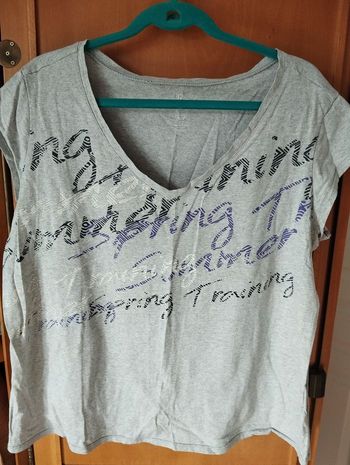 Tee-shirt femme gris 