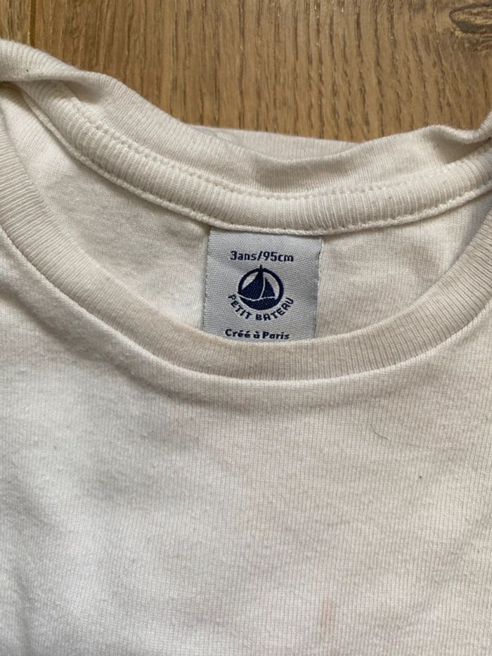 Lot de deux t shirts manches courtes tricot de peau petit bateau - photo numéro 6