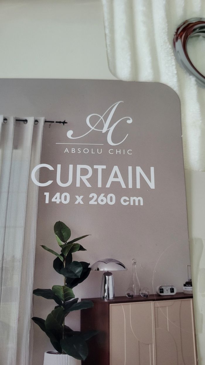 Lot 2 rideaux côtelés à anneaux blancs très doux absolu chic neufs étiquetés - photo numéro 5