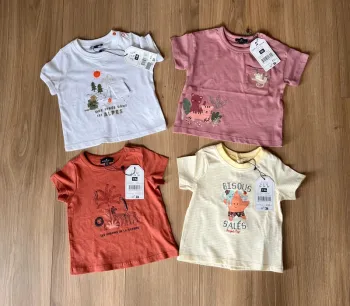 Lot 4 t-shirts Sergent Major 9 mois neufs