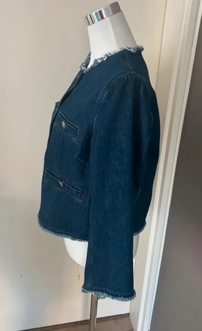 Arket veste en jean bleu femme,  taille 40 état neuf - photo numéro 7
