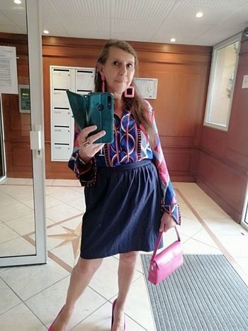 Jupe impression plumetis MONOPRIX FEMME