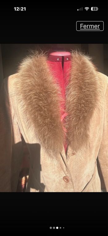 Veste NAF NAF véritable cuir authentique