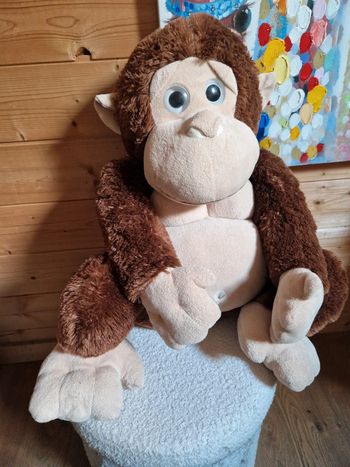 Grande peluche singe toute douce