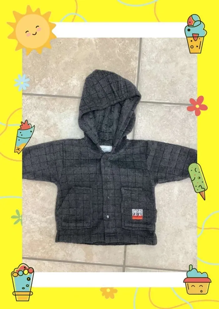 Veste grise chaude Claude Saint Genet 3 mois