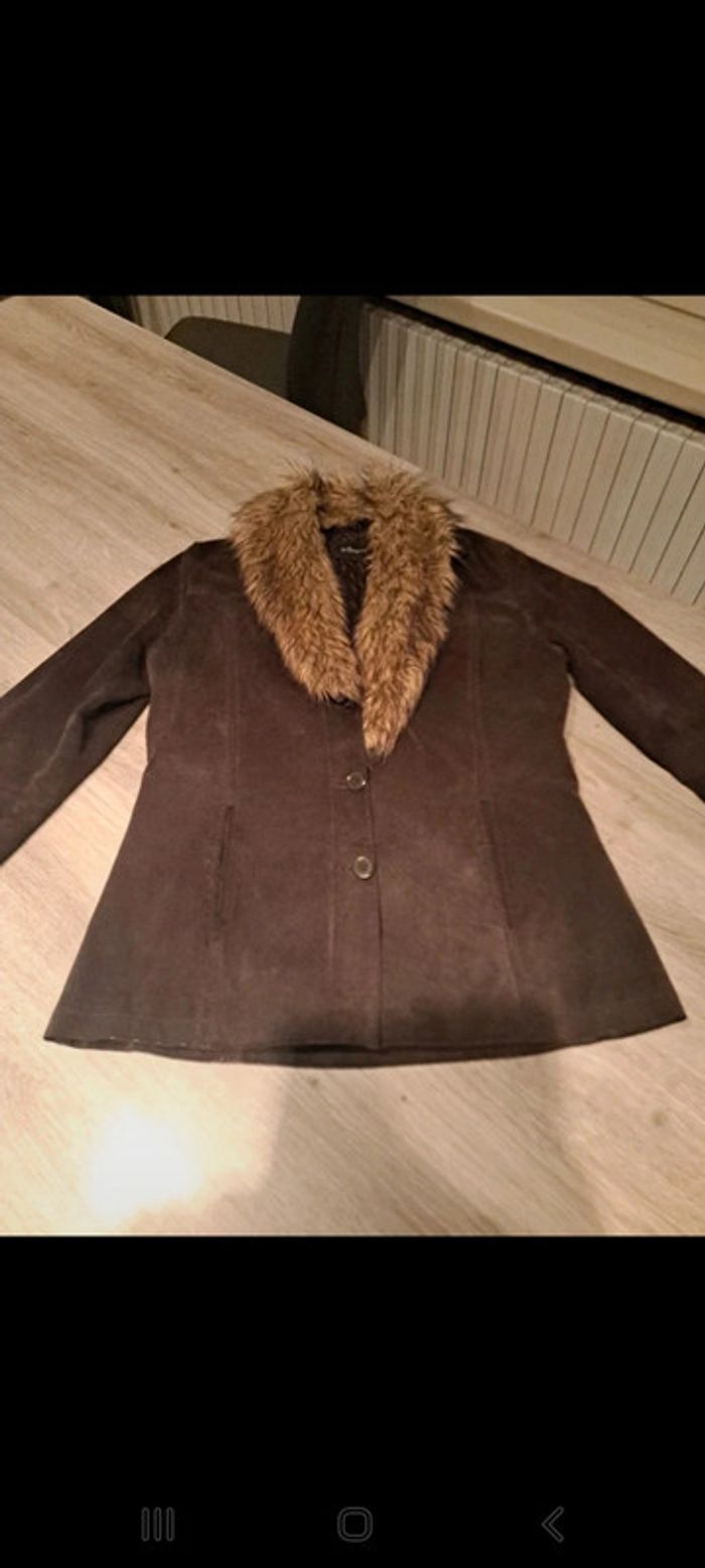 Manteau en cuir de porc taille 40 - photo numéro 2