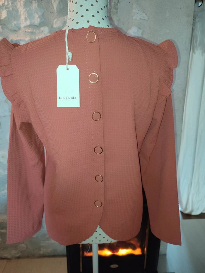 Blouse rouille gaufrée - photo numéro 5