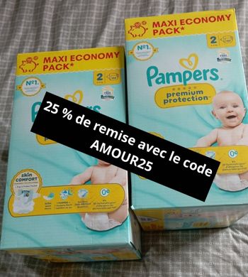 2 cartons Pampers premium protection taille 2 Neuf jamais ouvert 