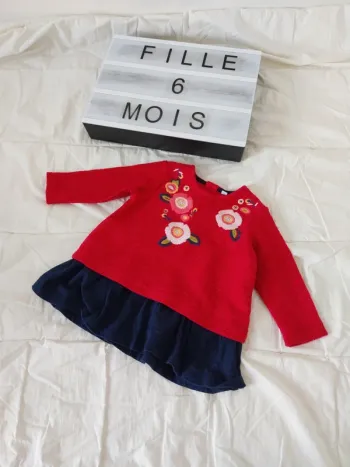 Tunique manche longue fille 6 mois