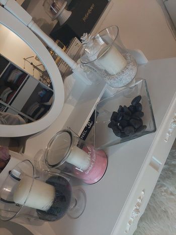 Lot vases en verre transparent avec sable décoratif et 🕯Maison du Monde TBE  🕯