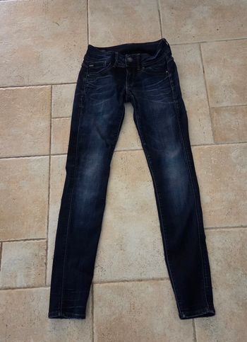 Jean G-Star RAW Lynn Mid Skinny – taille 26 (36 FR) – denim stretch bleu foncé – excellent état