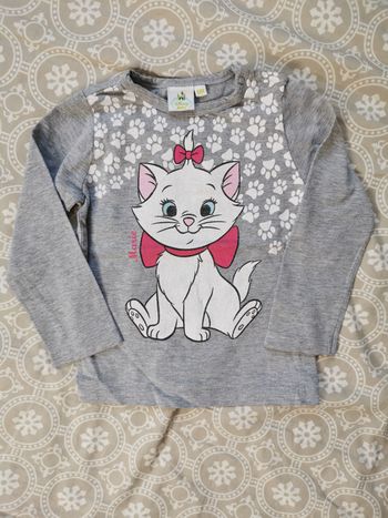 T-shirt gris marie aristochats Disney baby 18 mois