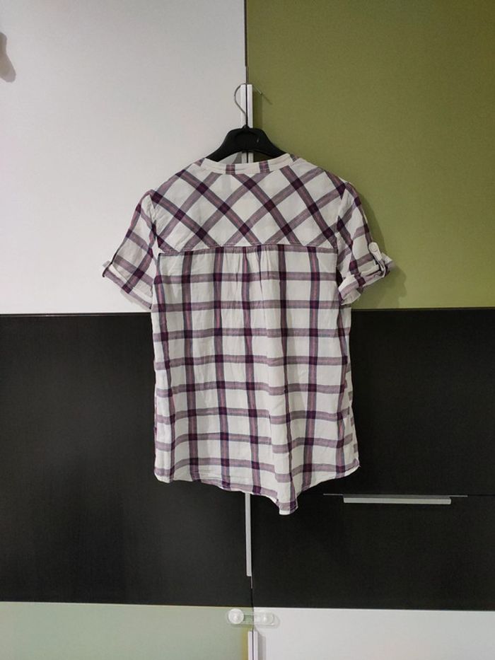 Chemise blanche à carreaux Mango - photo numéro 2