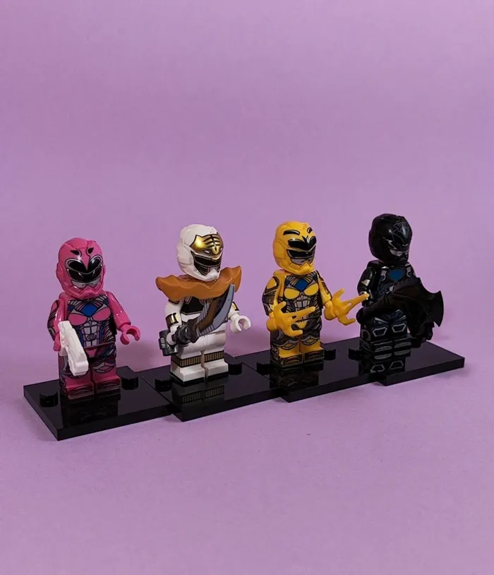 Les power rangers - lot de 7 mini figurines au format Lego - photo numéro 3