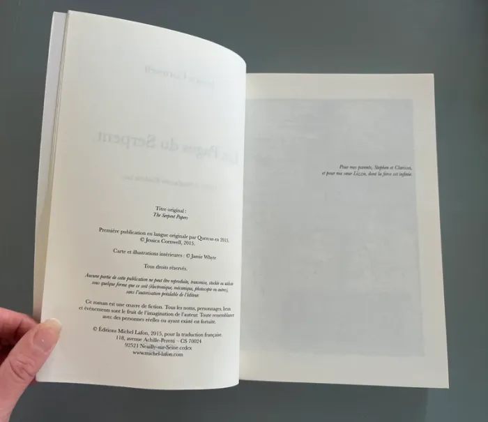 Livre Les pages du Serpent par Jessica Cornwell - photo numéro 5