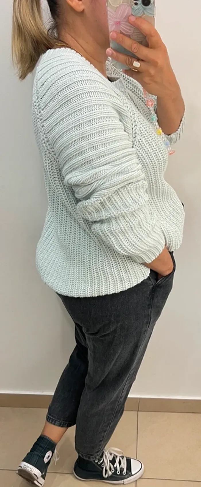 Pull Bleu Clair H&M - photo numéro 5