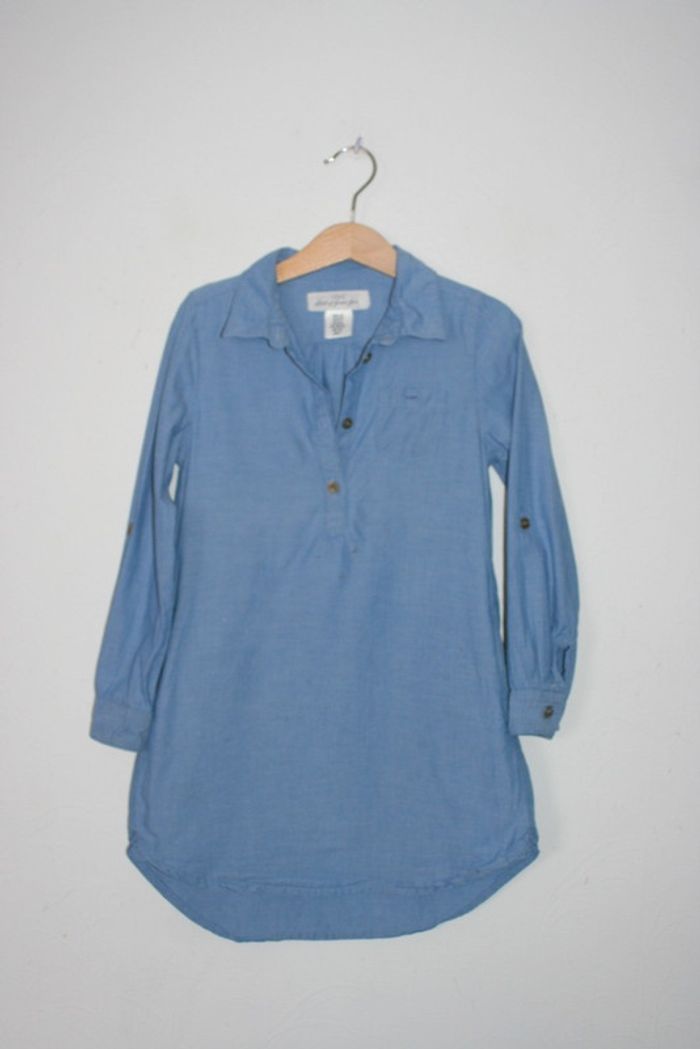 Robe chemise ou tunique en jeans 6/7 ans