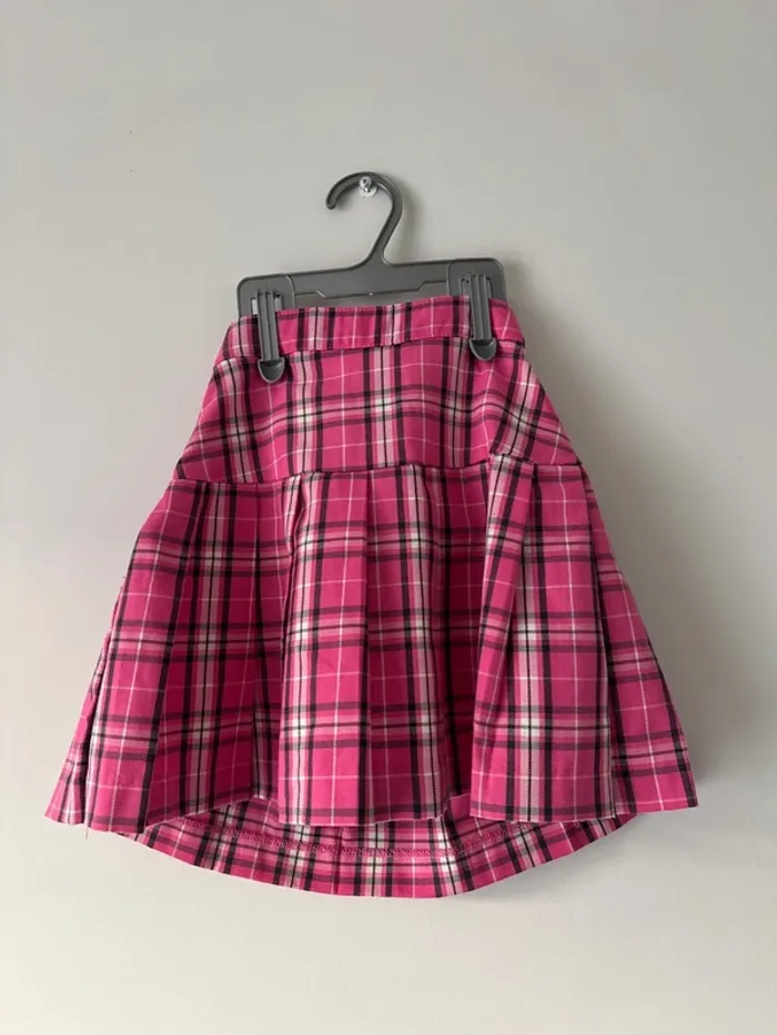 👗Jupe fille - 7 ans H&M- 128 cm - bon état - rose à carreaux - photo numéro 8