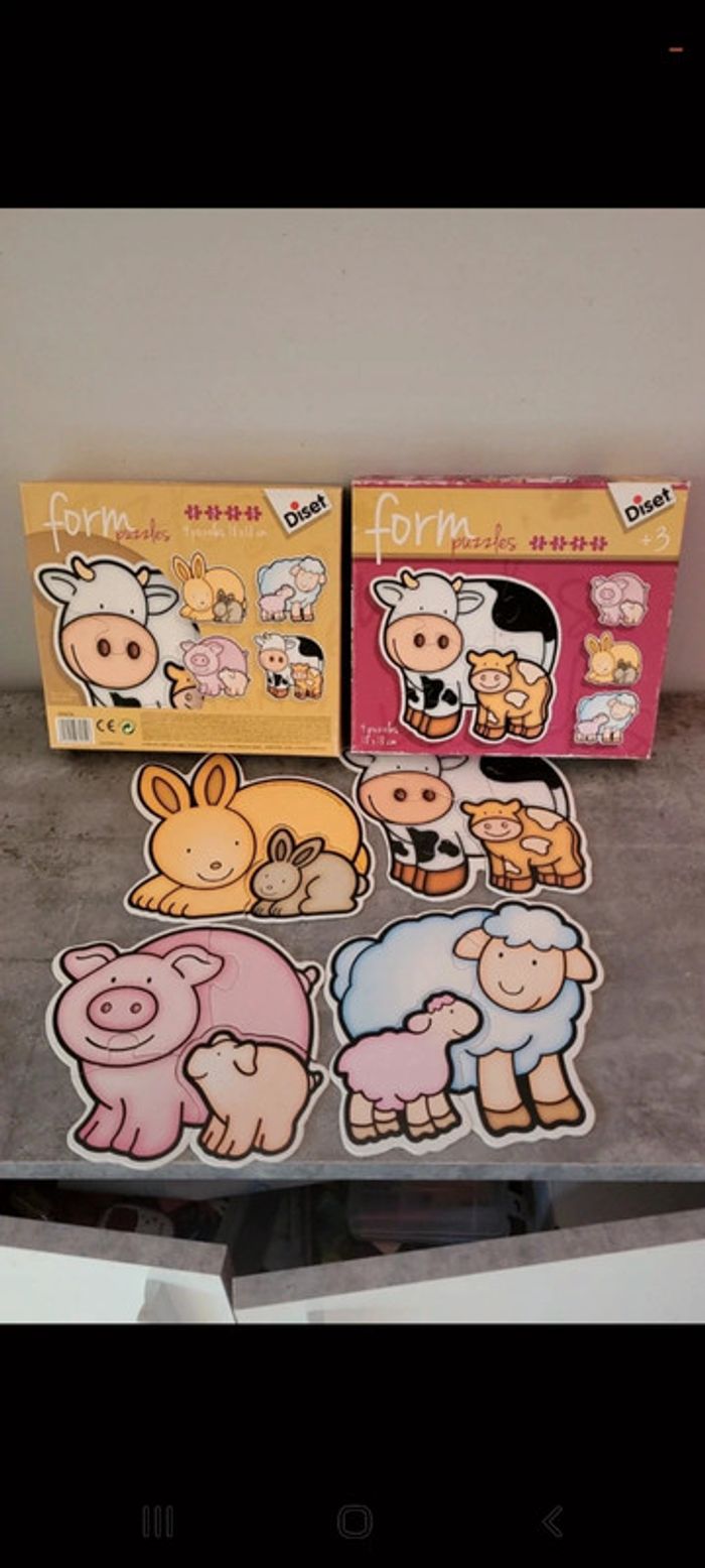 Puzzle formes animaux et bébé