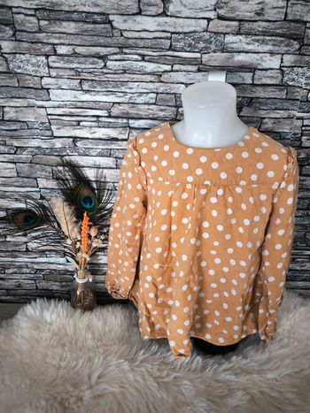 💛 Blouse Orchestra moutarde pois blanc taille 8 ans 💛